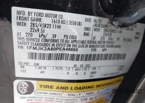 2023 Ford Expedition Limited Max from USA, damaged, VIN 1FMJK2A80PEA48895